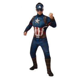 Captain America Deluxe Adult Halloween Costume Marvel Avengers Superhero Fancy Dress, Standard