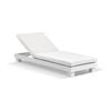 Santorini Sun Lounge Set With White & Sunbrella Canvas Cushions