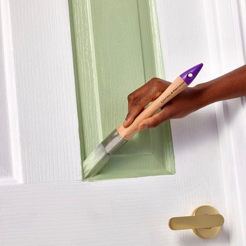 The Monarch window door trim brush has a long timber handle allowing control and precision when painting trims - 1670059