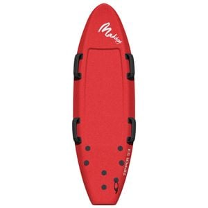 Maddog Zipper Soft Beach Surfing 3-Fin Surfboard w/ Handles 5feet Red
