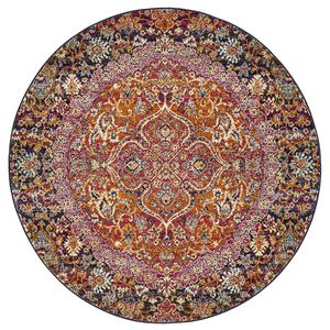 Gallery 867 Multi 150x150cm Round - Small Pet Friendly Power Loomed Rug