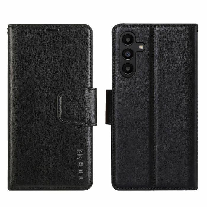 Tough On for Samsung Galaxy A55 5G Case Wallet Leather Cover Black
