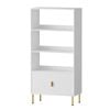 Levede 3-Tier Open Display Shelves Textured Bookcase Whtie