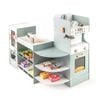 Costway Wooden Pretend Play Supermarket Shopping Toy W/accessories