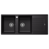 BLANCO Black Silgranit ZIA 8S Double Left-Hand Bowl 528036