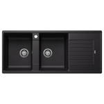 BLANCO Black Silgranit ZIA 8S Double Left-Hand Bowl 528036