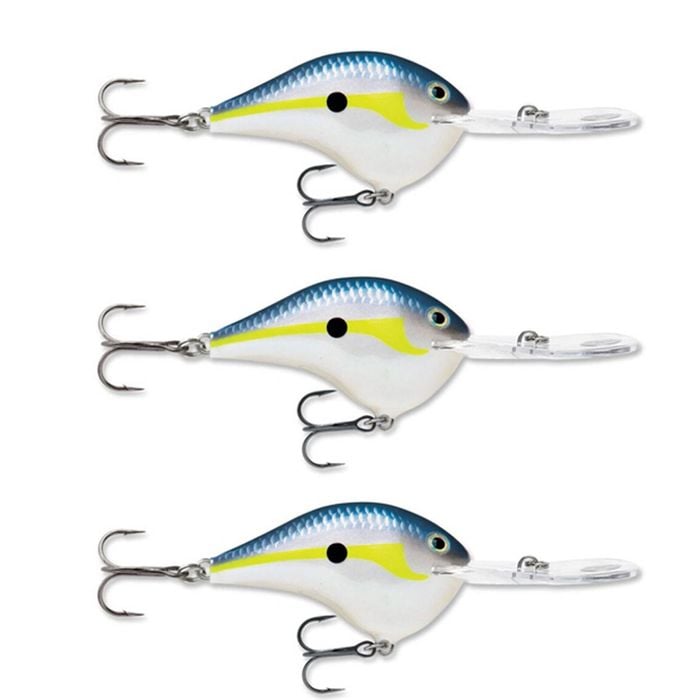 3x Rapala Dives to 20ft Crankbait Lures with Deep Diving Metal Disc - Helsinki