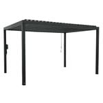 Backyard Discovery Sarasota 4.3m x 3m Galvanized Steel Louvered Pergola with Adjustable Sunshade Roof and PowerPort