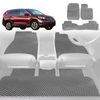 6D Diamond Car Floor Mats for Honda CR-V 2007-2012-Full Set-Grey-Outback GT