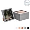 Nicola Spring Acrylic 3d Box Photo Frames With 6" X 6" Mounts - 8" X 8"  - Grey - Pack Of 5