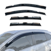 AUSGO Stainless Trim Weather Shields for Honda CRV CR-V RM 2012-2017 Weathershields Window Visors Wind Deflectors