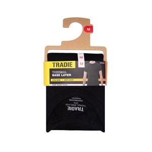 Tradie Men's Black Interlock Base Layer Short Sleeve Thermal 1 Pack Size Medium
