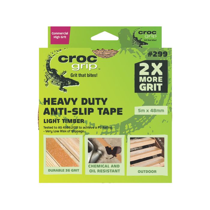 Croc Grip 48mm x 5m Light Timber Heavy Duty Anti-Slip Tape