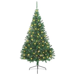 vidaXL Artificial Pre-lit Christmas Tree Green 240 cm PVC