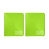 2x Marbig 2 D-ring A4 Zipper Binder 25mm W/ Tech Case File Document Holder Lime
