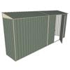 Build-a-Shed 0.8 x 4.5 x 2m Skillion Single Hinged Side Door Shed - Green