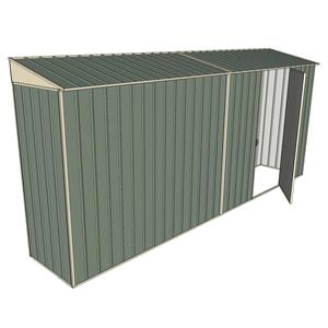 Build-a-Shed 0.8 x 4.5 x 2m Skillion Single Hinged Side Door Shed - Green