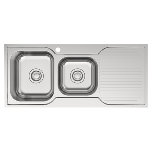  Mondella 1 And 3/4 LH Bowl Topmount Sink With Drainer