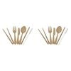 2x 6pc Appetito Stainless Steel Traveller's Cutlery Set Assorted
