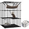 Advwin 3‑Tier DIY Cat Cage with 4L Automatic Sensor Pet Water Fountain