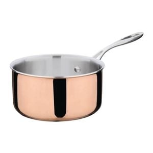 Vogue Saucepan Induction Tri-wall Copper 2.3l 180mm Commercial Kitchen Cookware