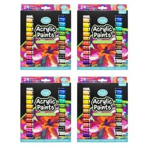 4x 24pk Boyle Acrylic Paints Colour Set Signature Pack Non-toxic/water Based 6y+