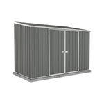 Absco Sheds 3.0 x 1.52 x 2.08m Woodland Grey Space Saver Double Door Garden Shed