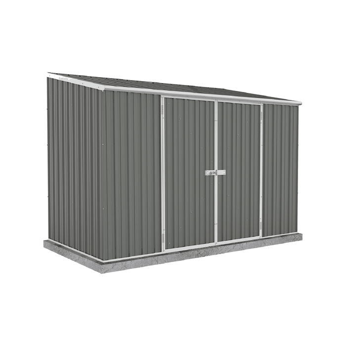 Absco Sheds 3.0 x 1.52 x 2.08m Woodland Grey Space Saver Double Door Garden Shed