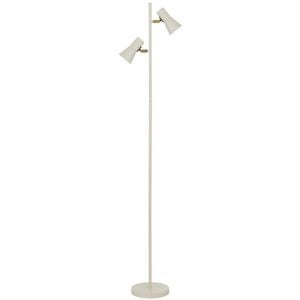 Telbix Verik Modern Standing Floor Lamp Light Foot Switch Metal Black Satin