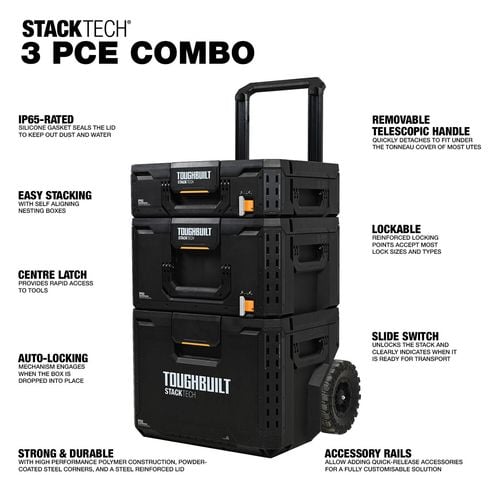 ToughBuilt StackTech 3 Piece Combo - Bunnings New Zealand