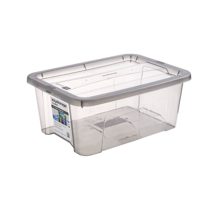 Ezy Storage 8L Grey Classic Storage Tub