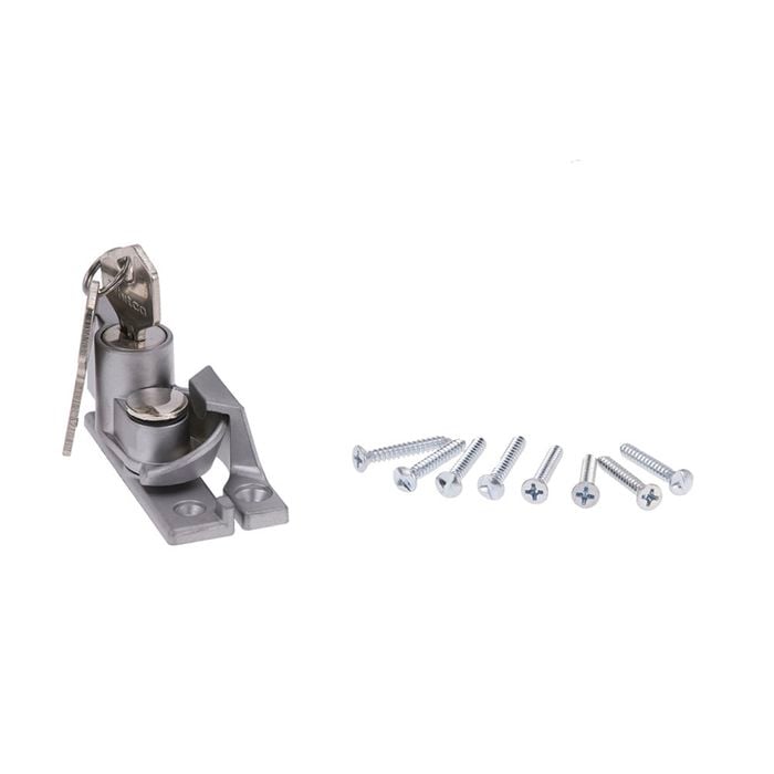 Whitco Satin Chrome Pearl Keyed Sash Lock
