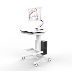 Screenmounts Mobile Work Station With Cpu And Monitor Mount Utility Cart Mcs3