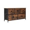 Costway 5 Chest Steel Frame Drawers Storage Cabinet Display
