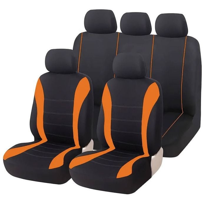 Catzon Car Seat Cover Composite Sponge Universal Fit Cars Suv-orange