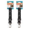 2PK High Road 11-21'' Adjustable Pet Dog Car Seat Belt Tether Harness Black 8x25cm