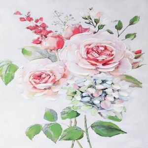 P&P Flowers Hand Painting Picture - Elegant Modern Wall Art for Living Room, Bedroom & Office Décor 60x90cm