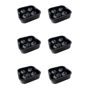 6PK Urban Kitchen Round Silicone Ice Tray 4 Cubes 11.5x11.5cm