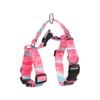 Banhamsisun L Marble Pink Dog Double-Lined Straps Harness Adjustable No Pull