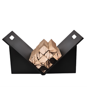 Jumbuck 70 x 40 x 35cm Carbon Steel Foldable Log Storage Rack