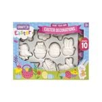 Crafted Paint Your Own Easter Plaster Decorations - 10 Pack