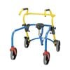 Child Reverse Walker with Seat - Adjustable Kids Mobility Aid with Rear Wheel Brakes - Small