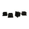 Surface Gard 25mm Black Square Internal Plastic Chair Tips - 4 Pack
