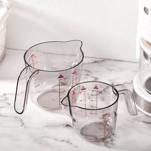 Gourmet Kitchen 2 Piece Weight Conversion Measuring Cups 500ml & 1000ml