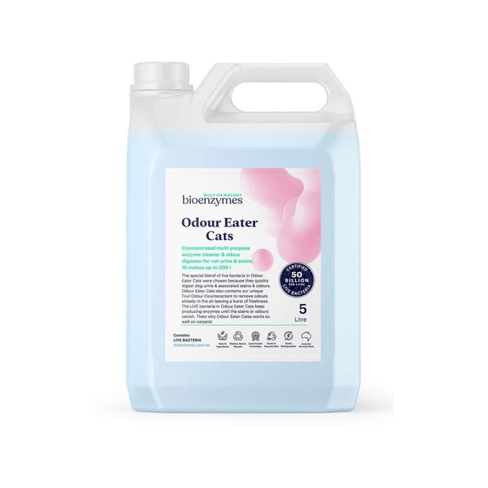 BioEnzymes Odour Eater Cats 5lt. Enzyme cat urine remover & cleaner with live bacteria
