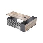 ModernFurniture PHOENIX Sit & Stand Electric Lift Executive Desk 180cm Oak&Black