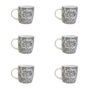 6PK LVD Ceramic Coffee Mug Jones Home/Kitchen Drinkware 9cm Assorted