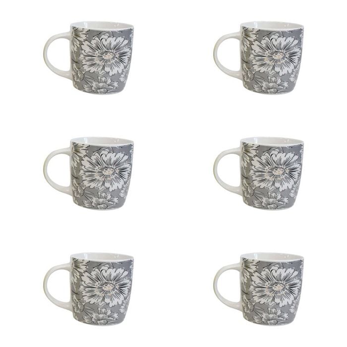 6PK LVD Ceramic Coffee Mug Jones Home/Kitchen Drinkware 9cm Assorted