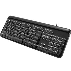 Mechanical Gaming Keyboard Tactile Linear Blue Switch - Black