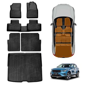Floor Mats Boot Liner for Volvo XC40 2018-Onwards  Car Trunk Cargo Kick Back Seat Cover